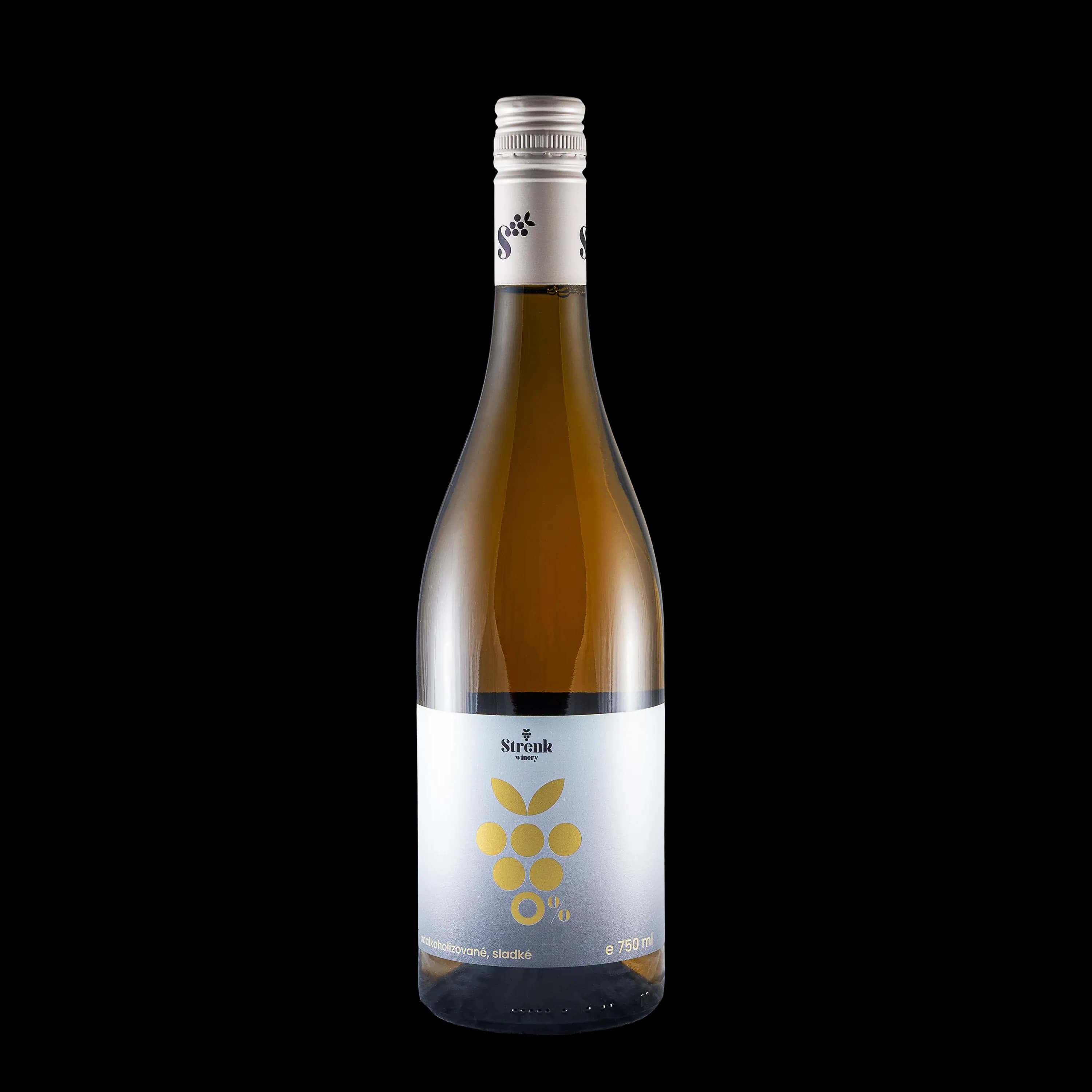 Vín0,0% Muškát žltý, sladké - nealkoholické víno Strenk Winery