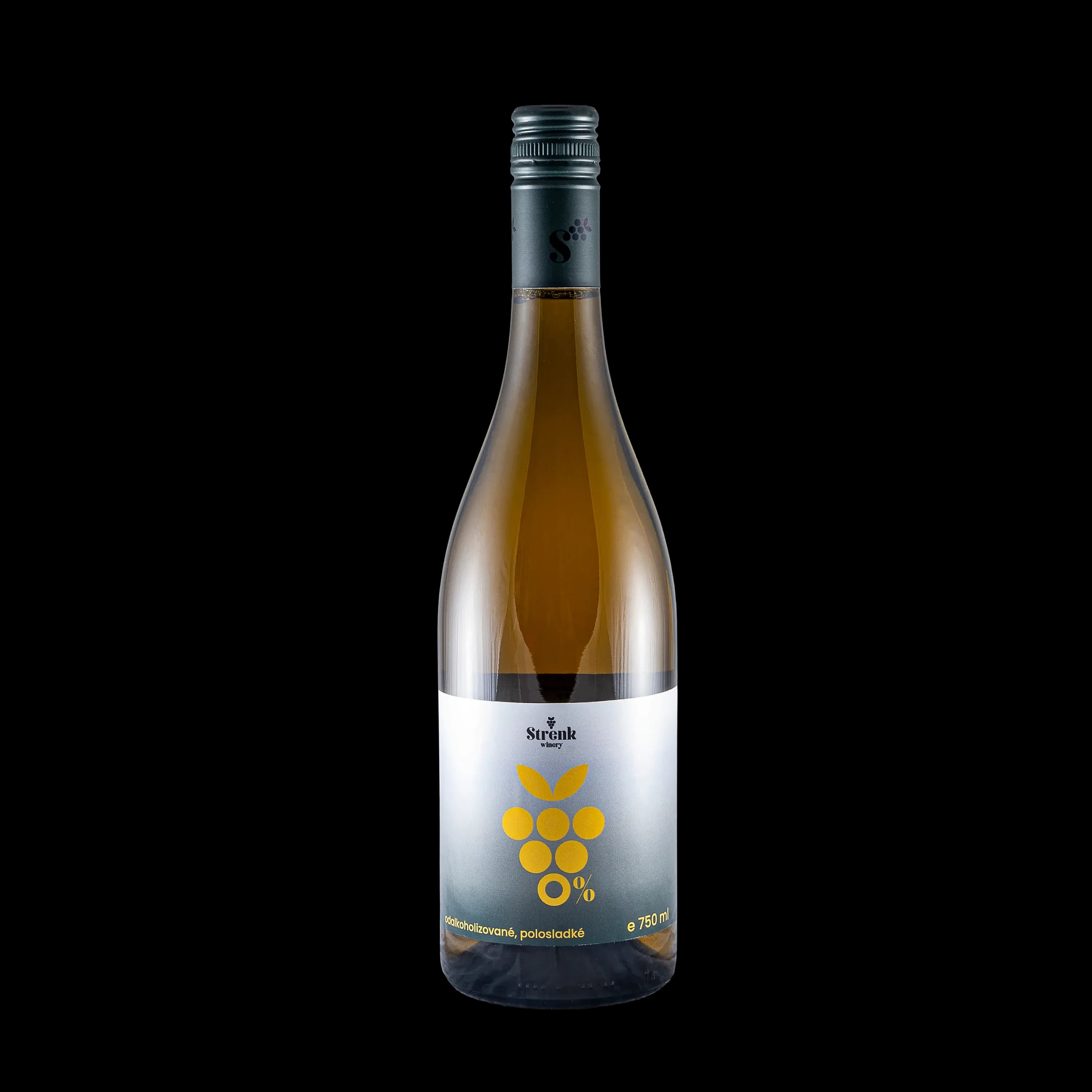 Vín0,0% Muškát žltý, polosladké - nealkoholické víno Strenk Winery